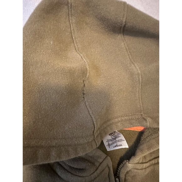 Carhartt Olive Green Toddler Hooded Zip-Up Jacket 4T Cotton/Polyester Blend - Picture 4 of 7